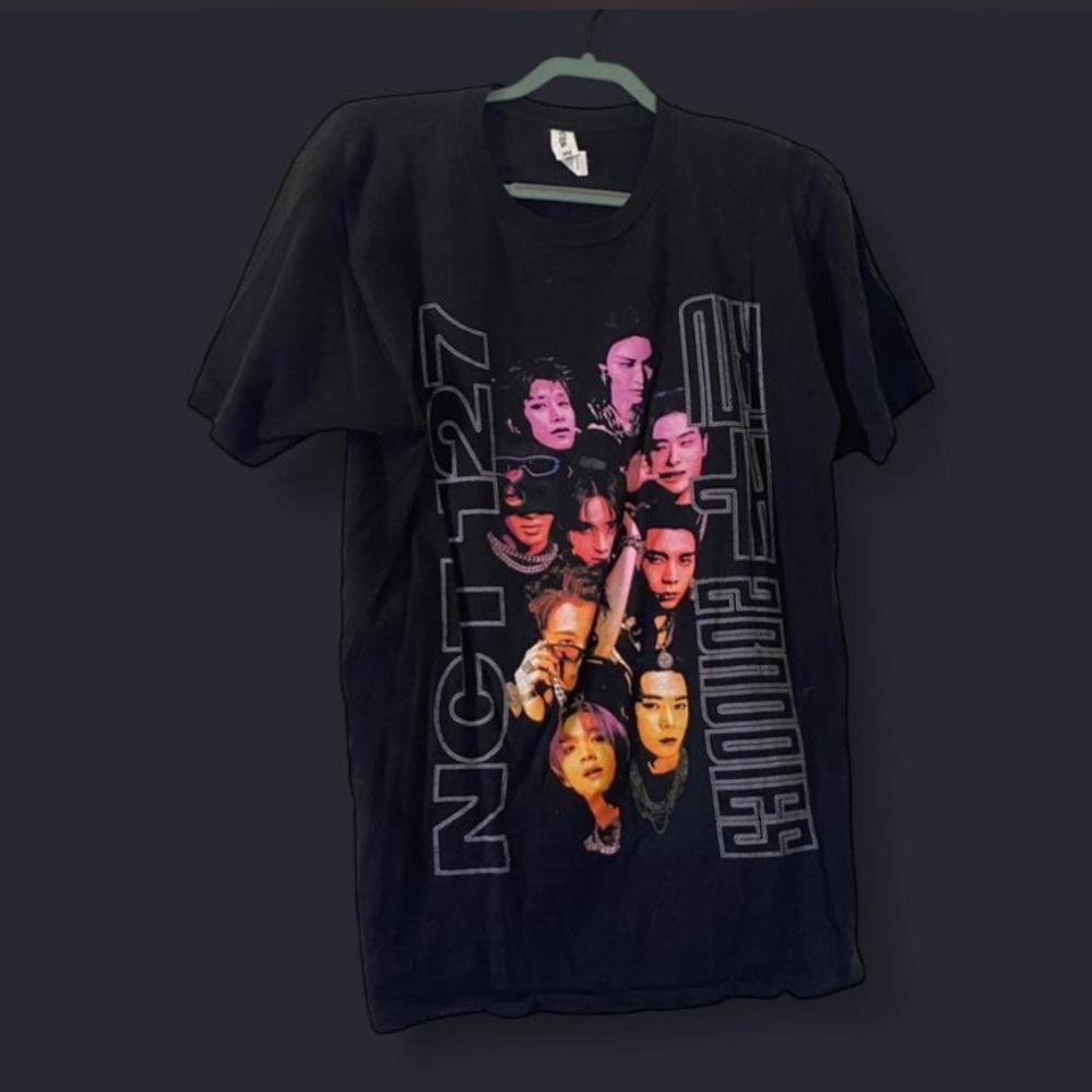 Black Graphic T-Shirt with NCT 127 Design
